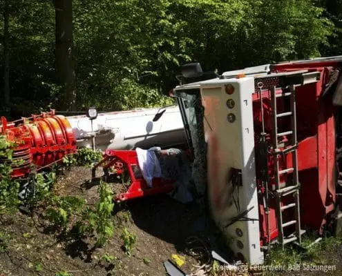 Umgestürzter Autokran, Gefahrguteinsatz bei Marksuhl! Umgestürzter Autokran, Gefahrguteinsatz bei Marksuhl!
