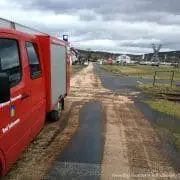 Ölspur in der Ortslage Leimbach Ölspur in der Ortslage Leimbach