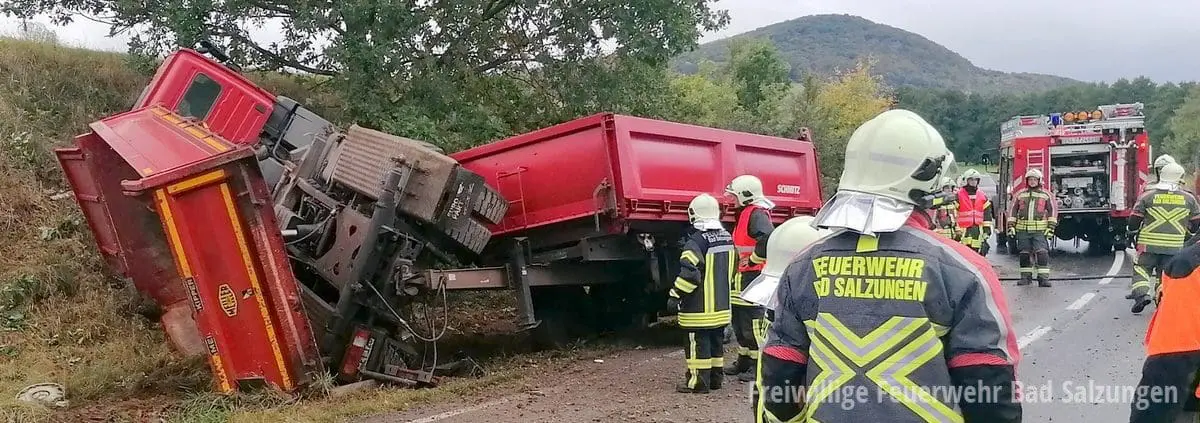 Verkehrsunfall mit Lastwagen vor Urnshausen!