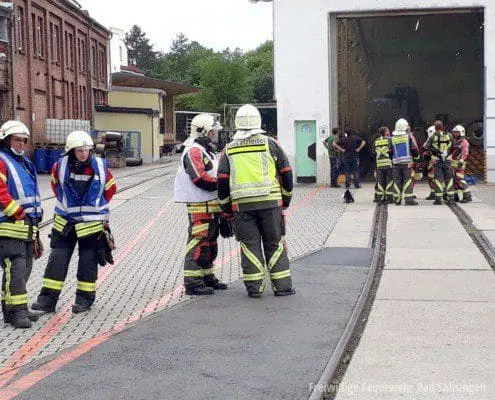 Mehrstündiger Industriebrand im Stadtgebiet von Bad Salzungen