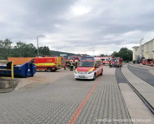 Mehrstündiger Industriebrand im Stadtgebiet von Bad Salzungen