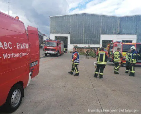 Mehrstündiger Industriebrand im Stadtgebiet von Bad Salzungen