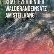 Kräftezehrender Waldbrandeinsatz am Steilhang