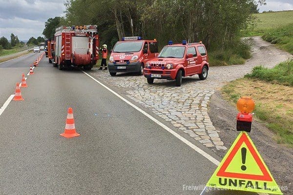Verkehrsunfall B62 Bad Salzungen Richtung Ettmarshausen