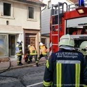 Gebäudebrand in der Leimbacher Straße, Bad Salzungen