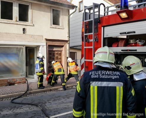 Gebäudebrand in der Leimbacher Straße, Bad Salzungen