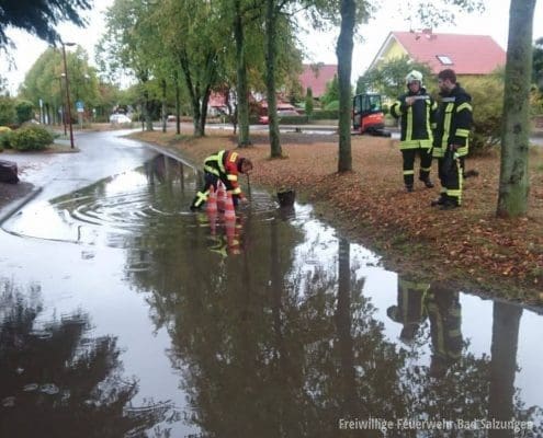 Überflutungen nach Sturmtief "Fabienne" in Bad Salzungen