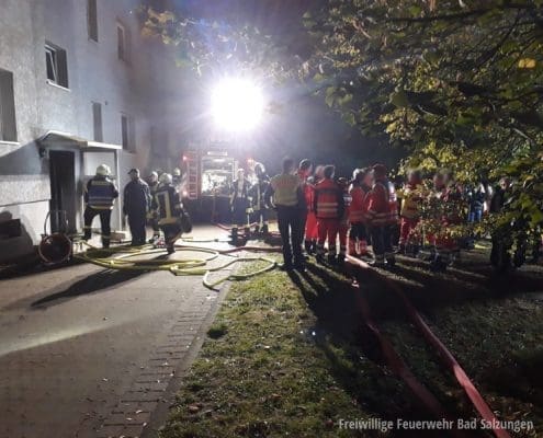 Kellerbrand mit zwölf Verletzten in Bad Salzungen