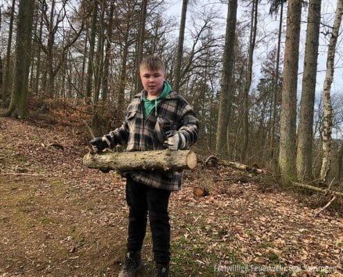 Holzholen für das 13. Bad Salzunger Maifeuer 2019