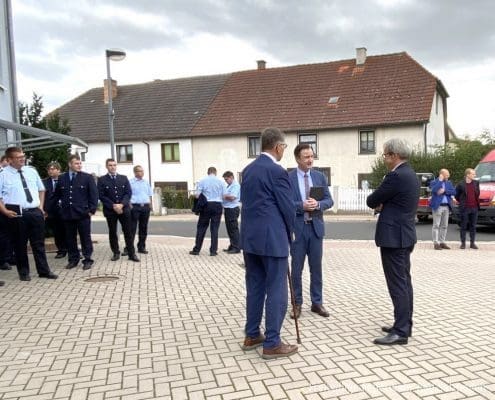 Innenminister Georg Maier zu Besuch bei der Feuerwehr Tiefenort