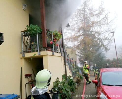 Kellerbrand in Zelleroda, Verrauchung im gesamten Wohnhaus!