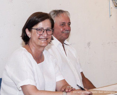 Angelika Fuß und Peter Luck, Ordnungsamt | Hauptversammlung 2021 Feuerwehr Bad Salzungen