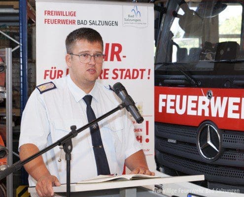 Stadtbrandmeister Jens Barthelmäs| Hauptversammlung 2021 Feuerwehr Bad Salzungen