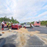 Verkehrsunfall B62 - Ortsumfahrung Leimbach